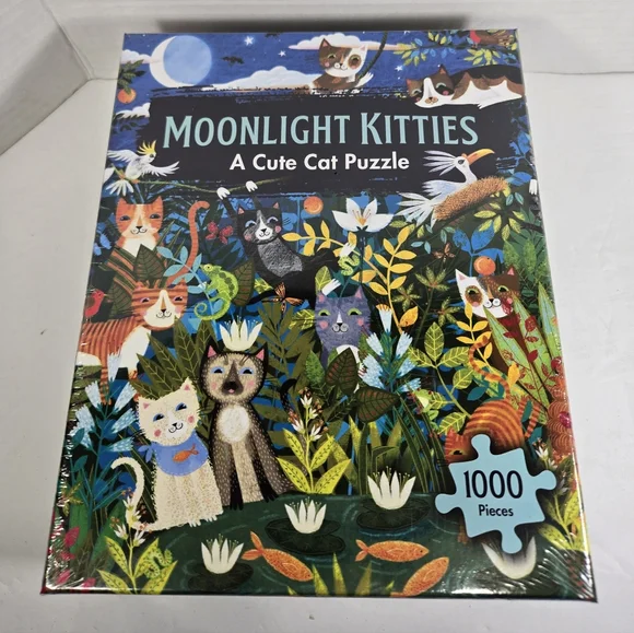 NIB Moonlight Kitties Cat Puzzle - 1000 Pieces "A Cute Cat Puzzle" Babalu Inc. - Picture 1 of 3